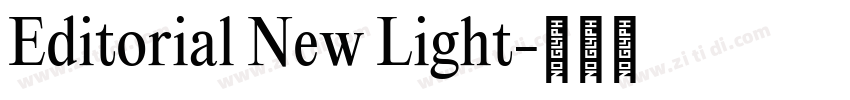 Editorial New Light字体转换